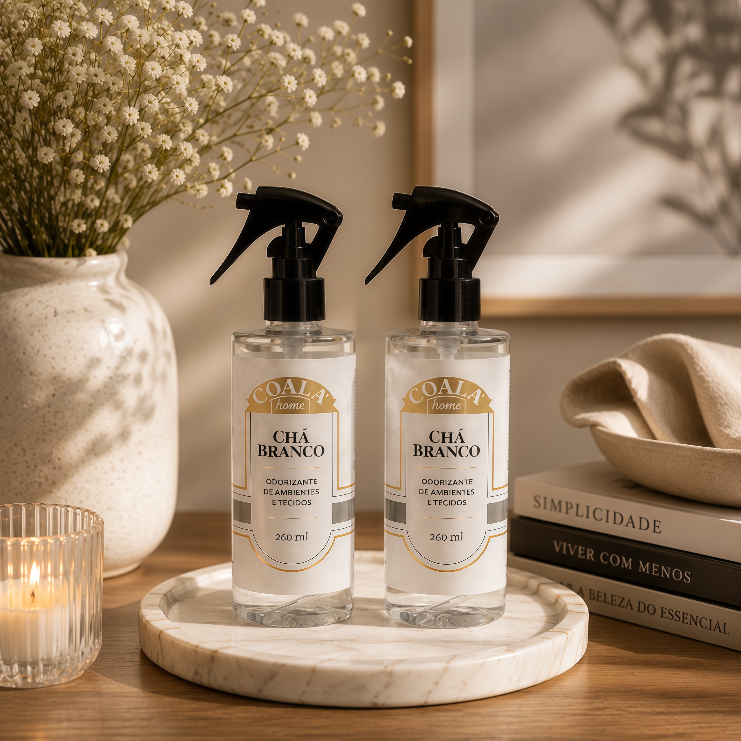 Kit 2 Unidades Coala Odorizante de Ambientes e Tecidos Chá Branco 200ML