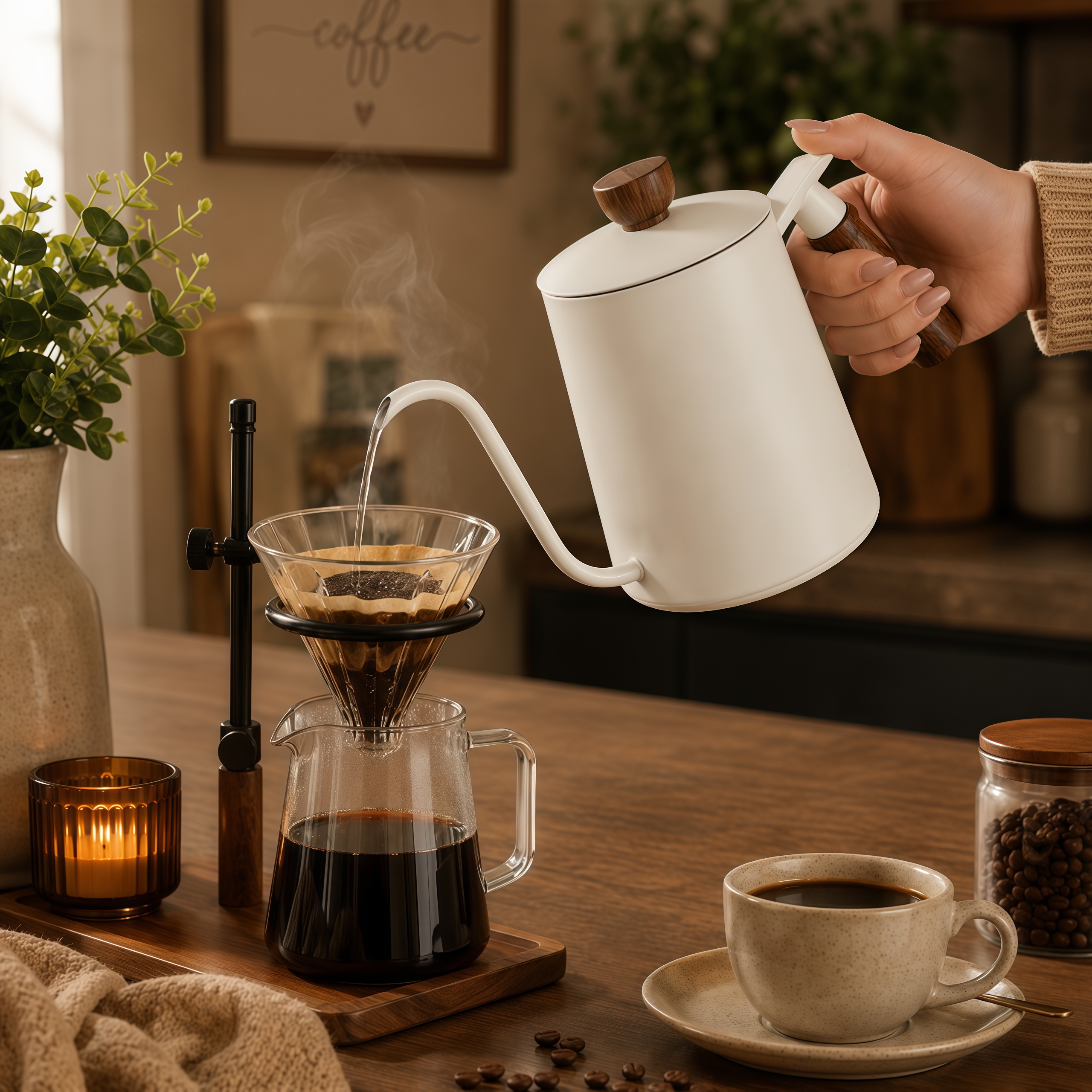 Chaleira Inox Escovado 1.5l Bico Fino Chá Café