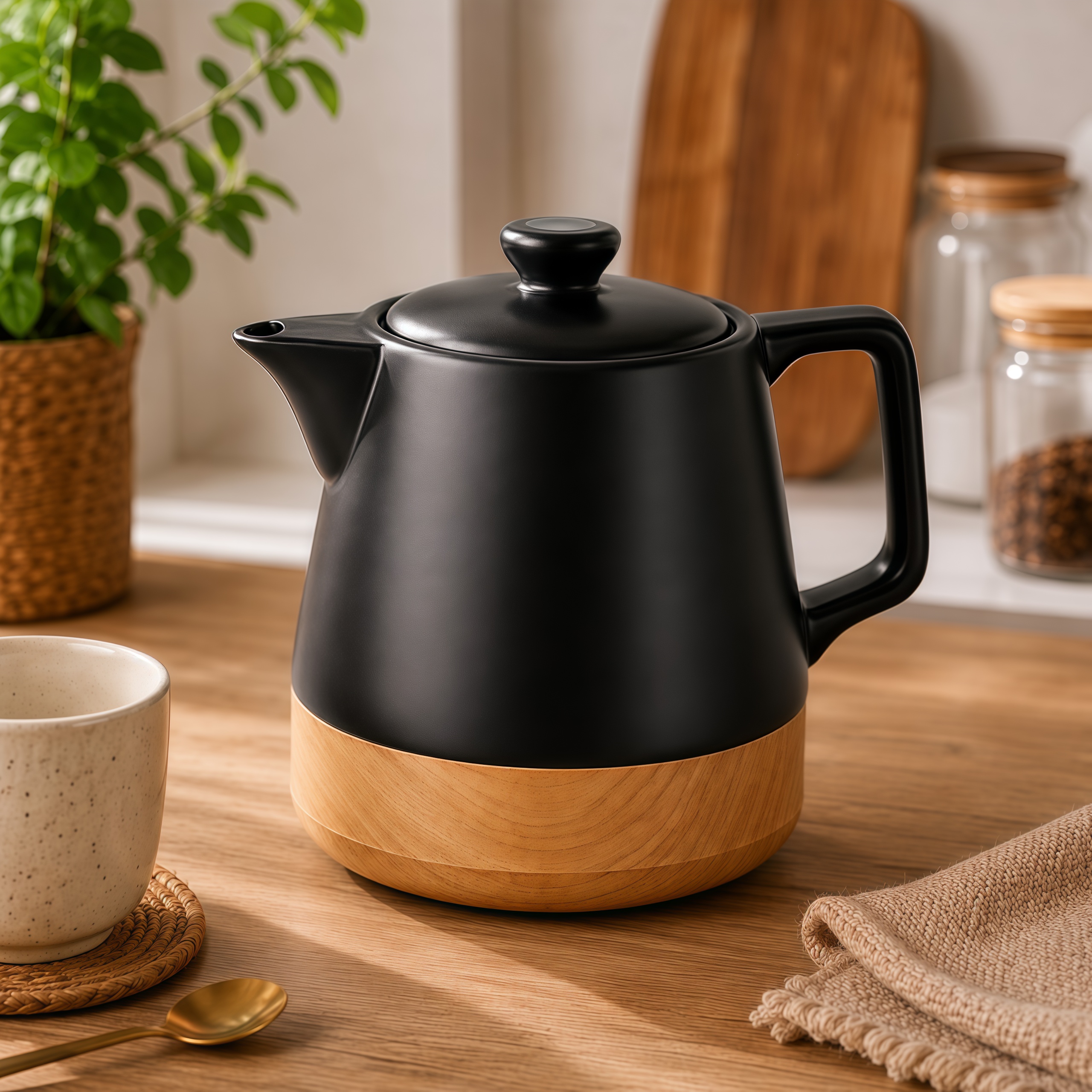 Chaleira Elétrica De Porcelana Elegance Preto 1L Tuut 127V ou 220V