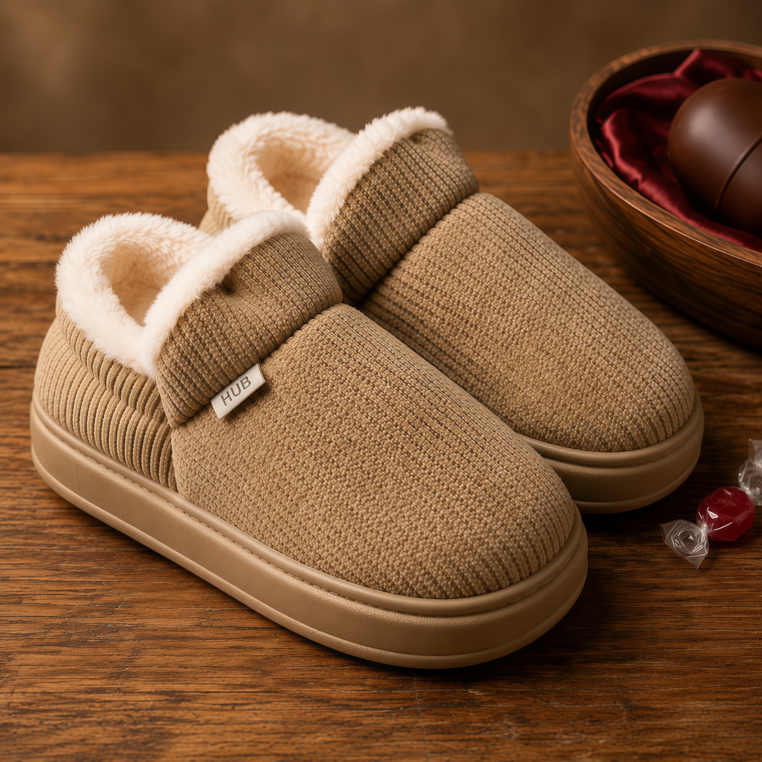 Pantufa Bota Fechado Peluciada Quente Luxo Antiderrapante