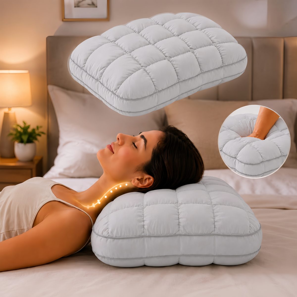 Travesseiro Cervical Ortopedico Relax Coluna 70x50cm Macio