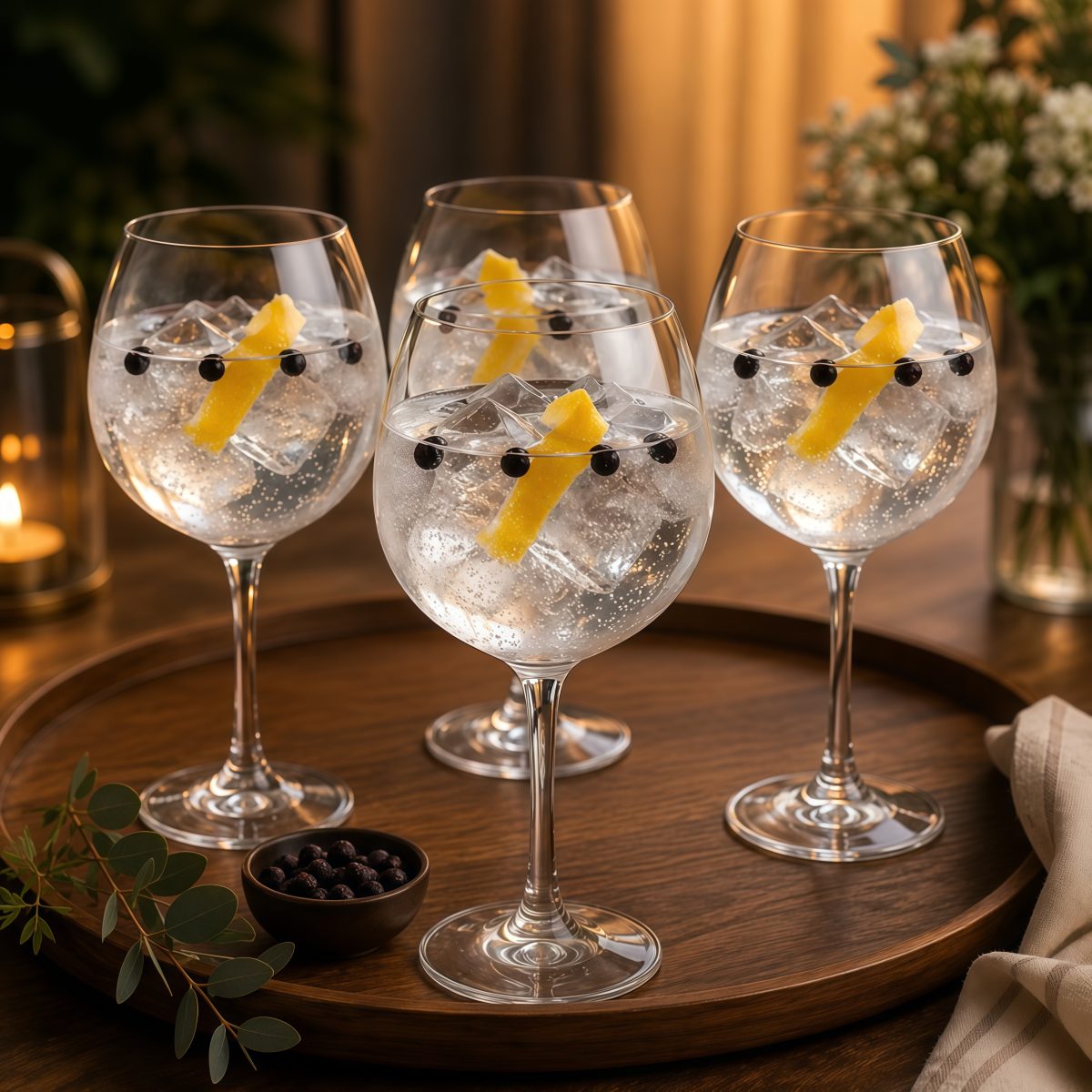 Kit 6 Taças Gin Cristal Ecológico 630ml Moderna Luxuosa Refinada Titanium M&k