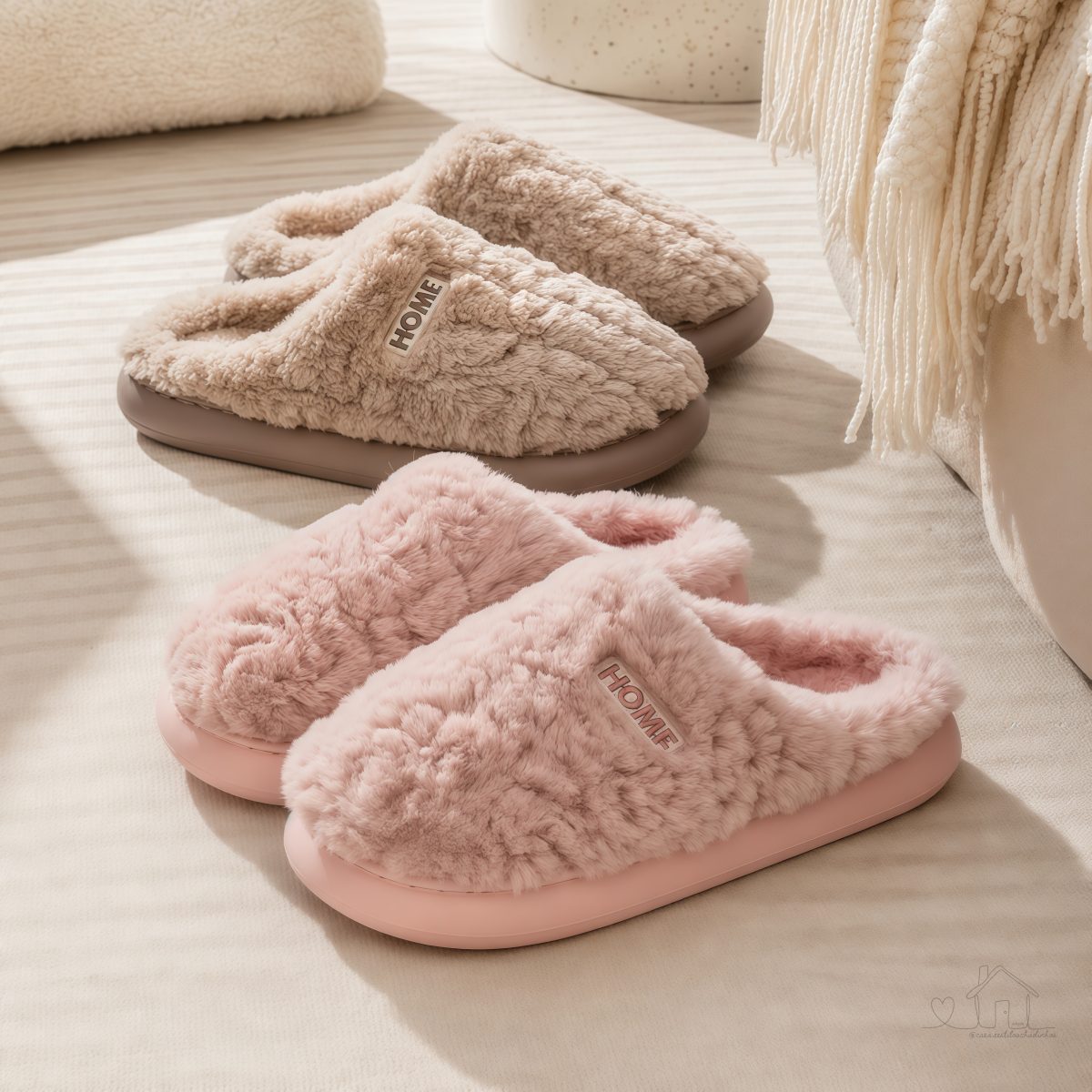 Pantufa Chinelo Casa Inverno Antiderrapante Sola Emborrachada Reforçada Forrada Quente Macio Unissex