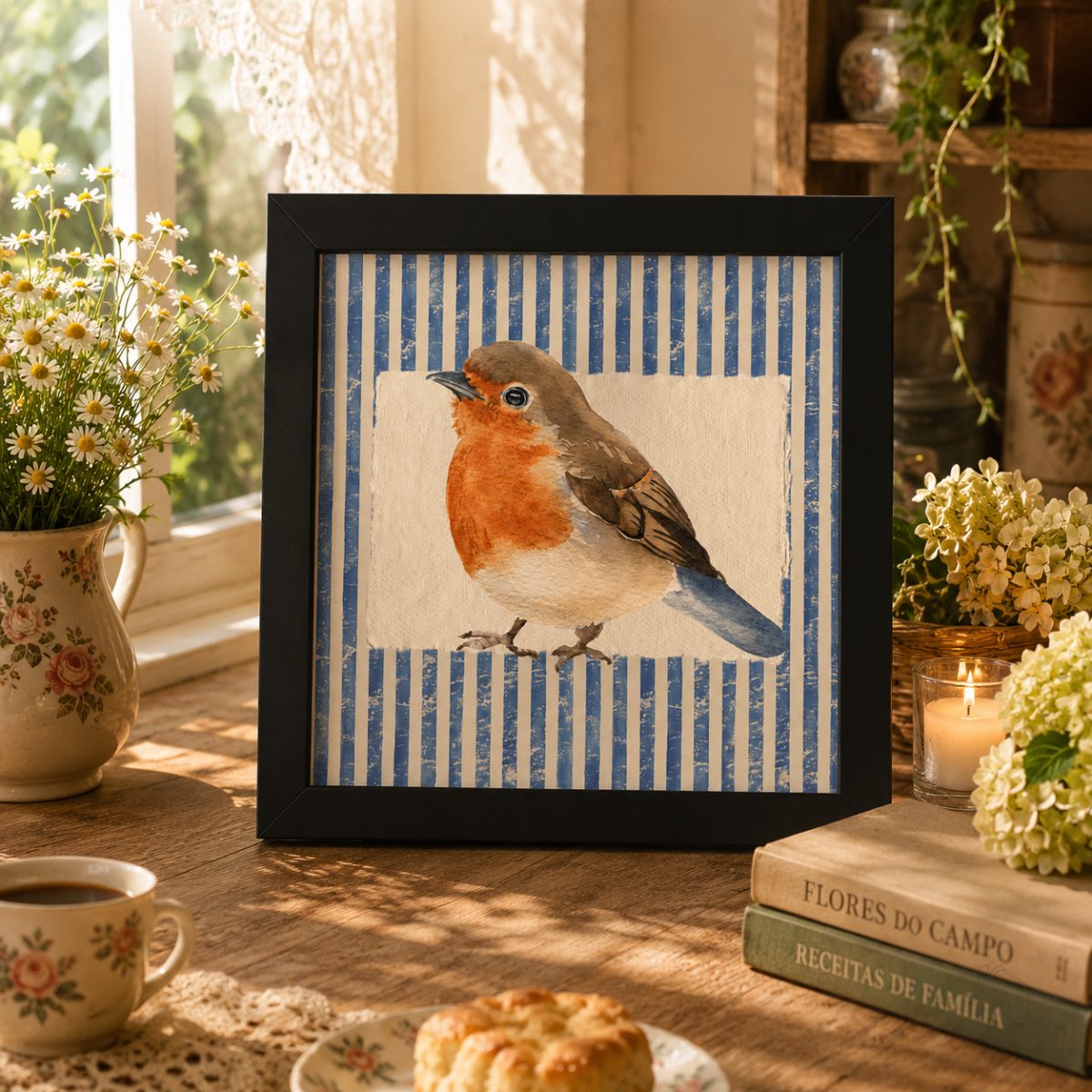 Quadro decorativo Pássaro Listrado