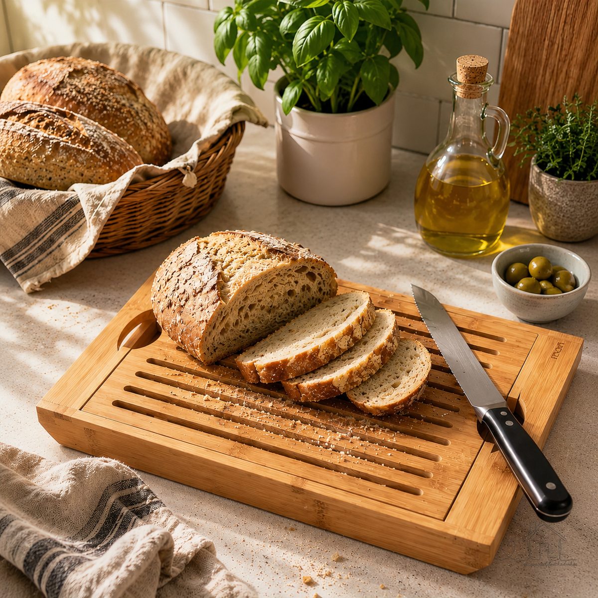 Tábua Migalheira para Pães e Bolos - Bambu