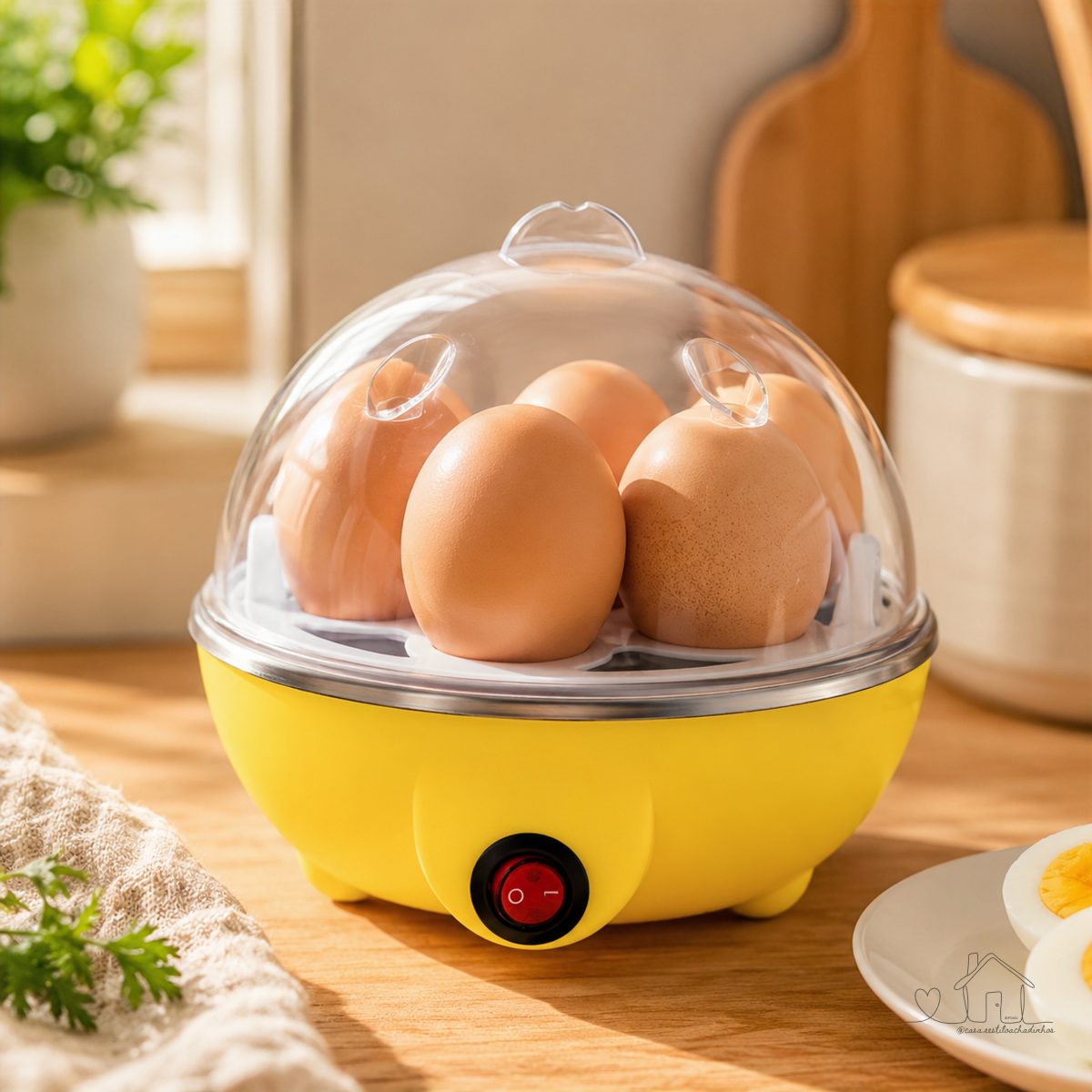 Cozedor De Ovos Portátil Elétrico Cozinha A Vapor 110v/220v