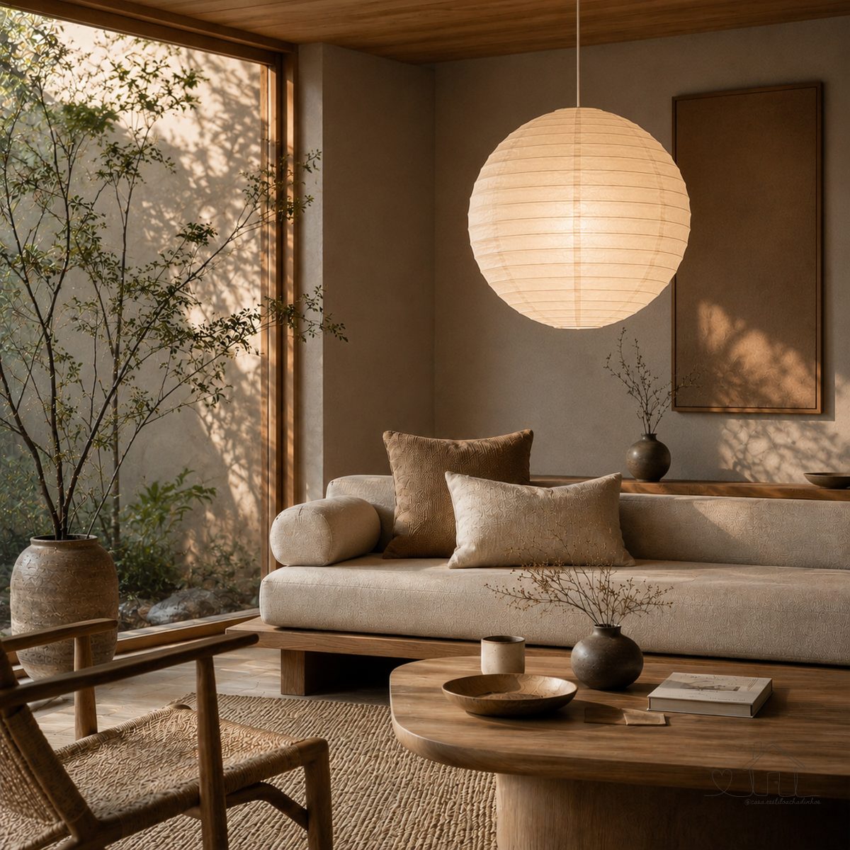 Luminária Oriental Japonesa Lanterna Balão Tyotin Decoração Papel 60 cm Branca