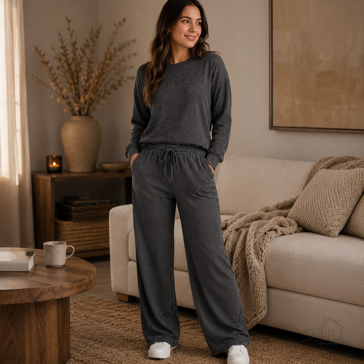 CONJUNTO Feminino Ribi Canelado Moda 2026