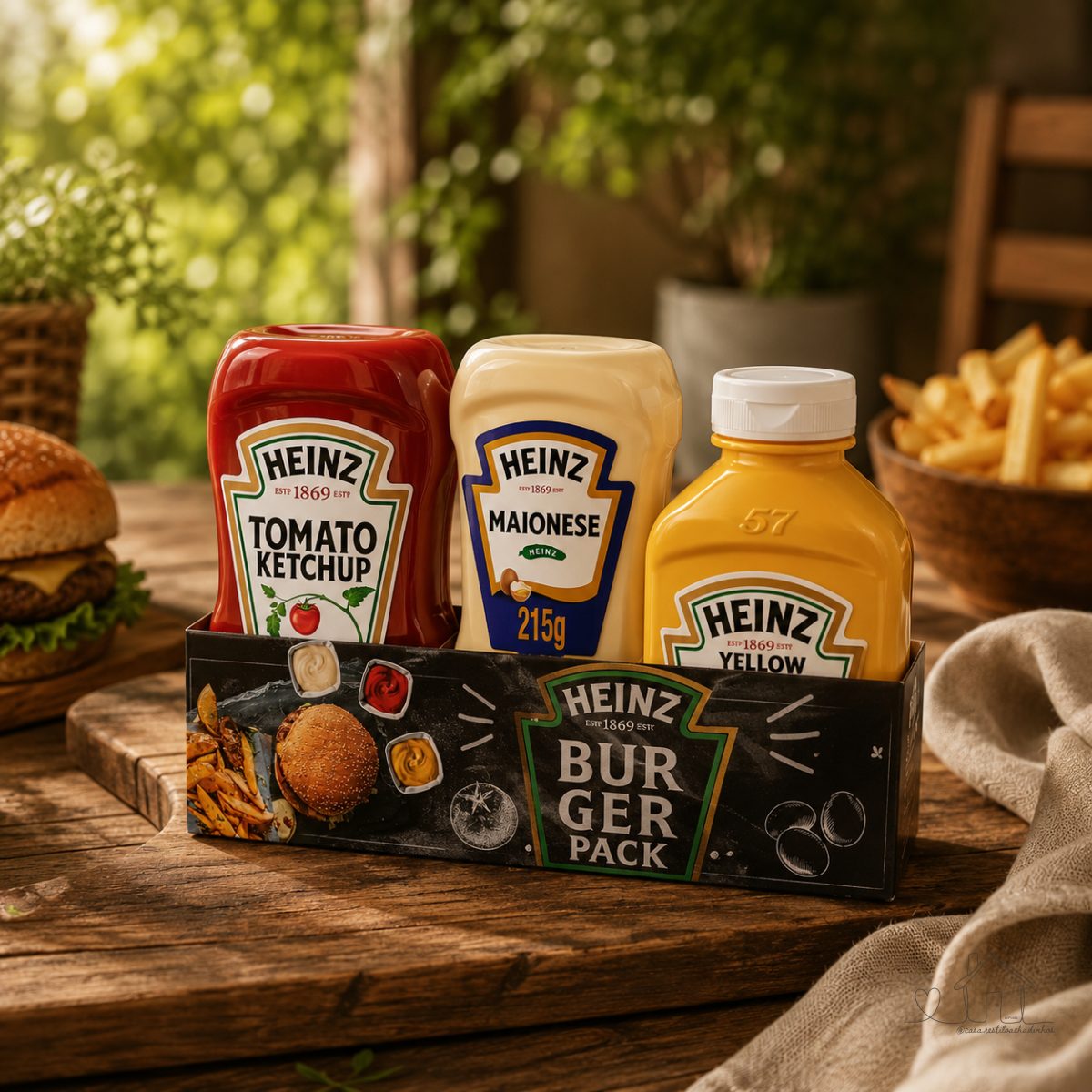 Heinz Pack Hamburguer Ketchup 397G + Maionese 215G + Mostarda 255gG