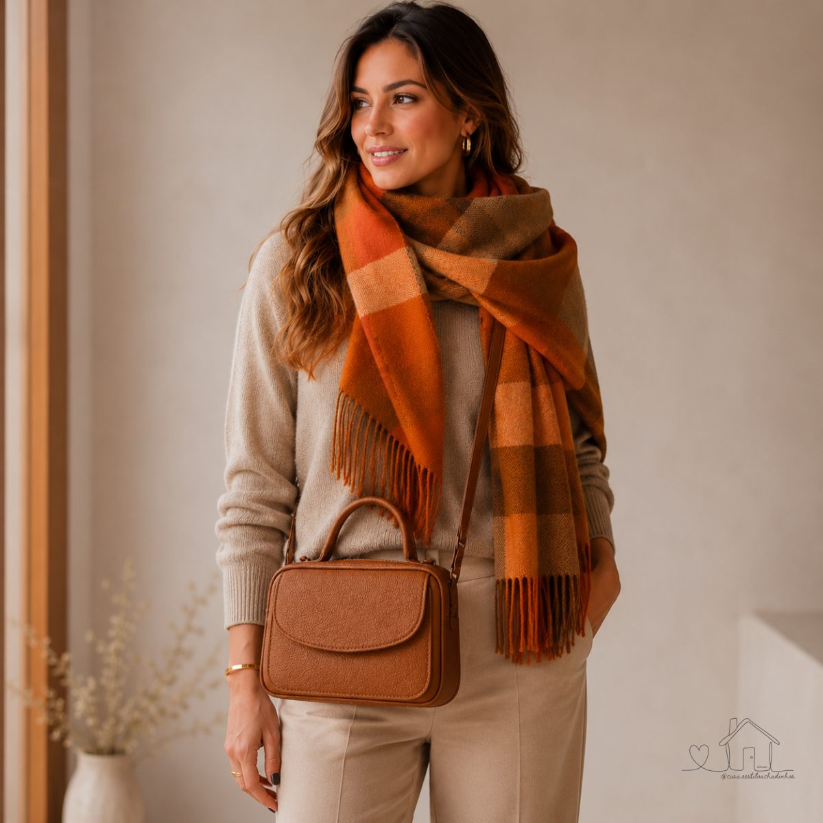 Bolsa Feminina De Couro Legítimo Baú Transversal