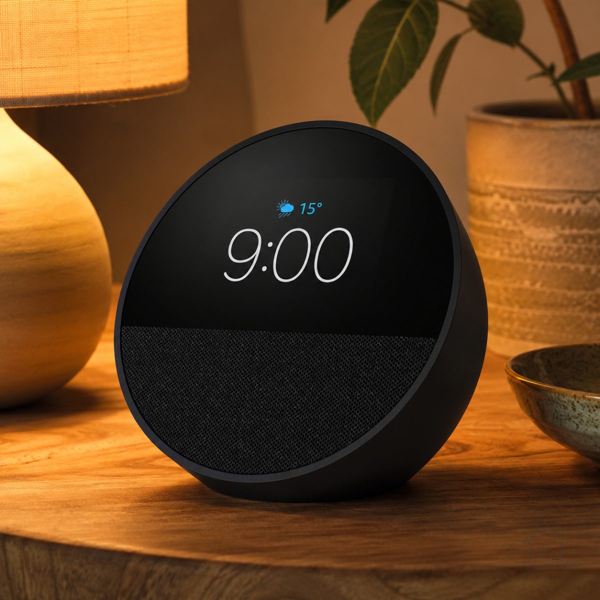 Echo Spot com Alexa (Geração mais recente) | Despertador inteligente com som vibrante | Cor Preta, com Acesso Antecipado à Alexa+