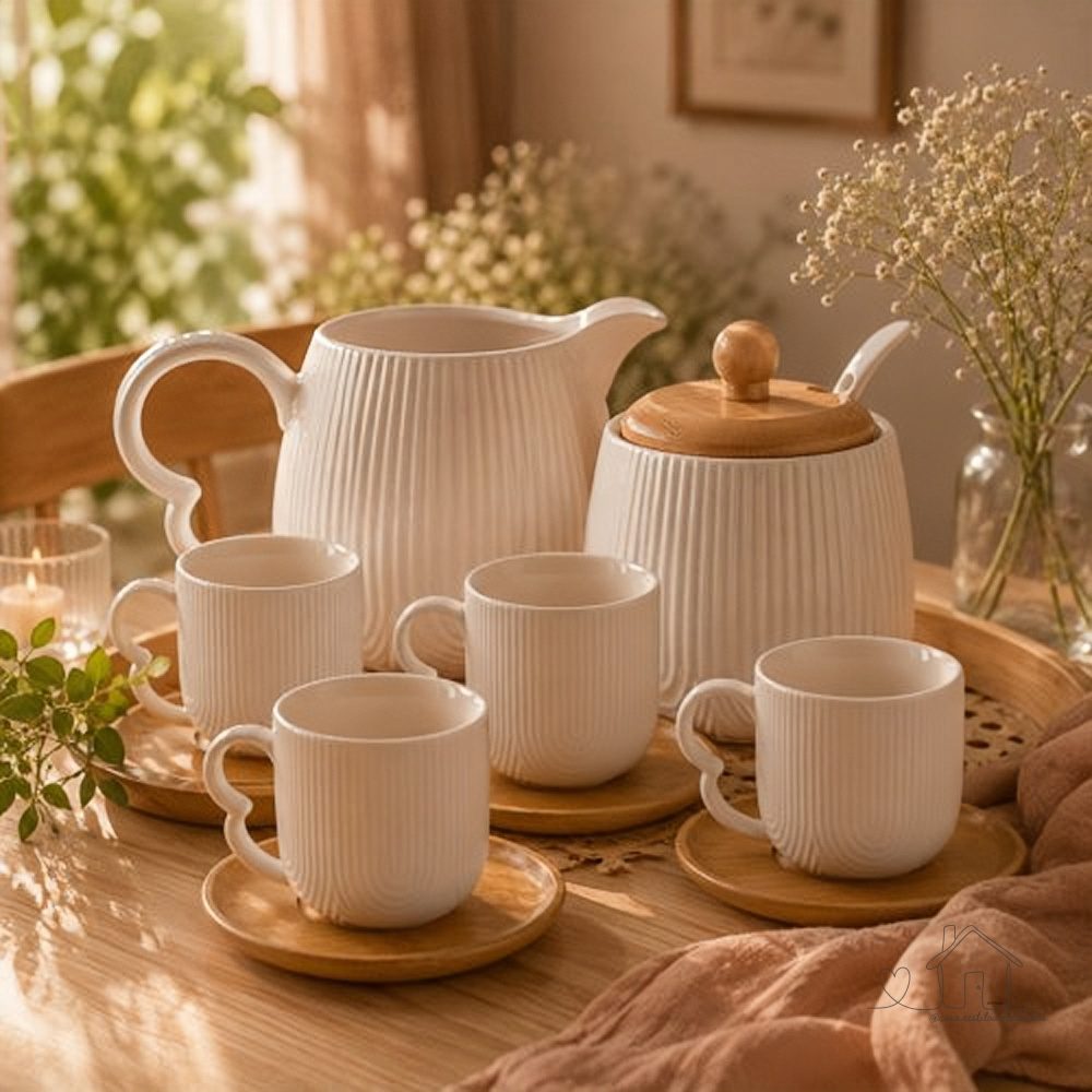 Cantinho do Café - Conjunto de Ceramica e Bambu Hauskraft