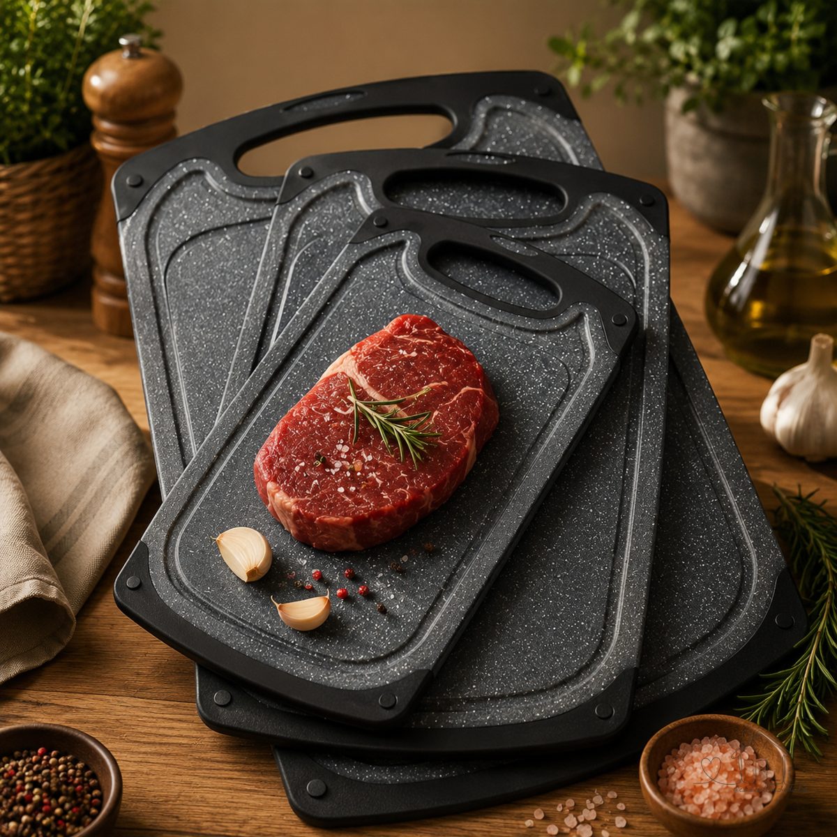 Kit 3 Tabua de Carne Cozinha Polietileno
