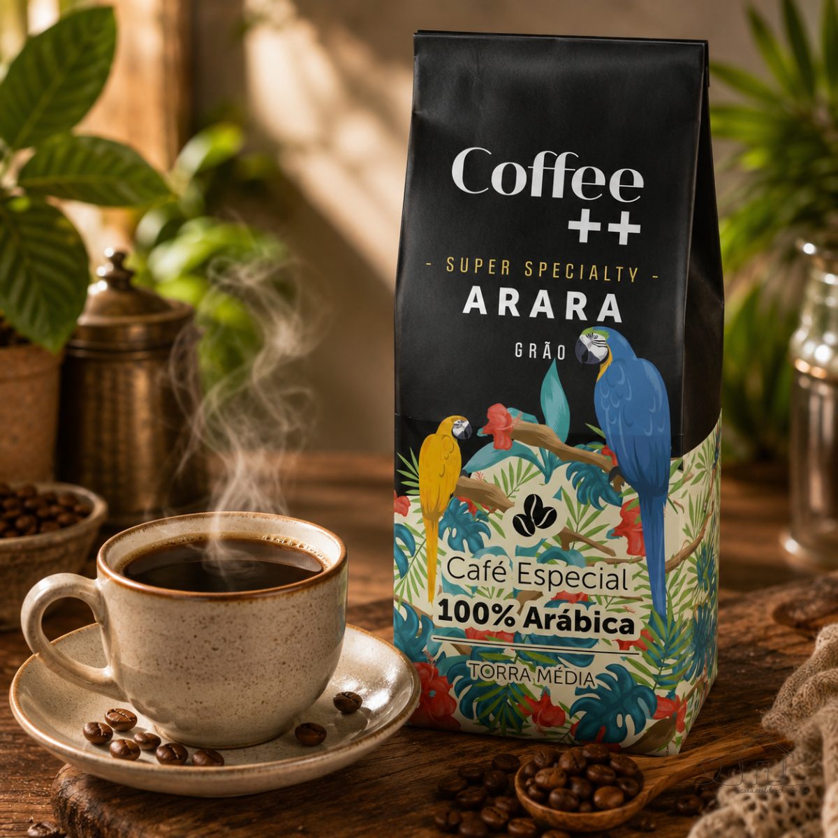 Café Super Especial ARARA em Grãos Coffee Mais, Torra Média | 100% Arábica, 250g