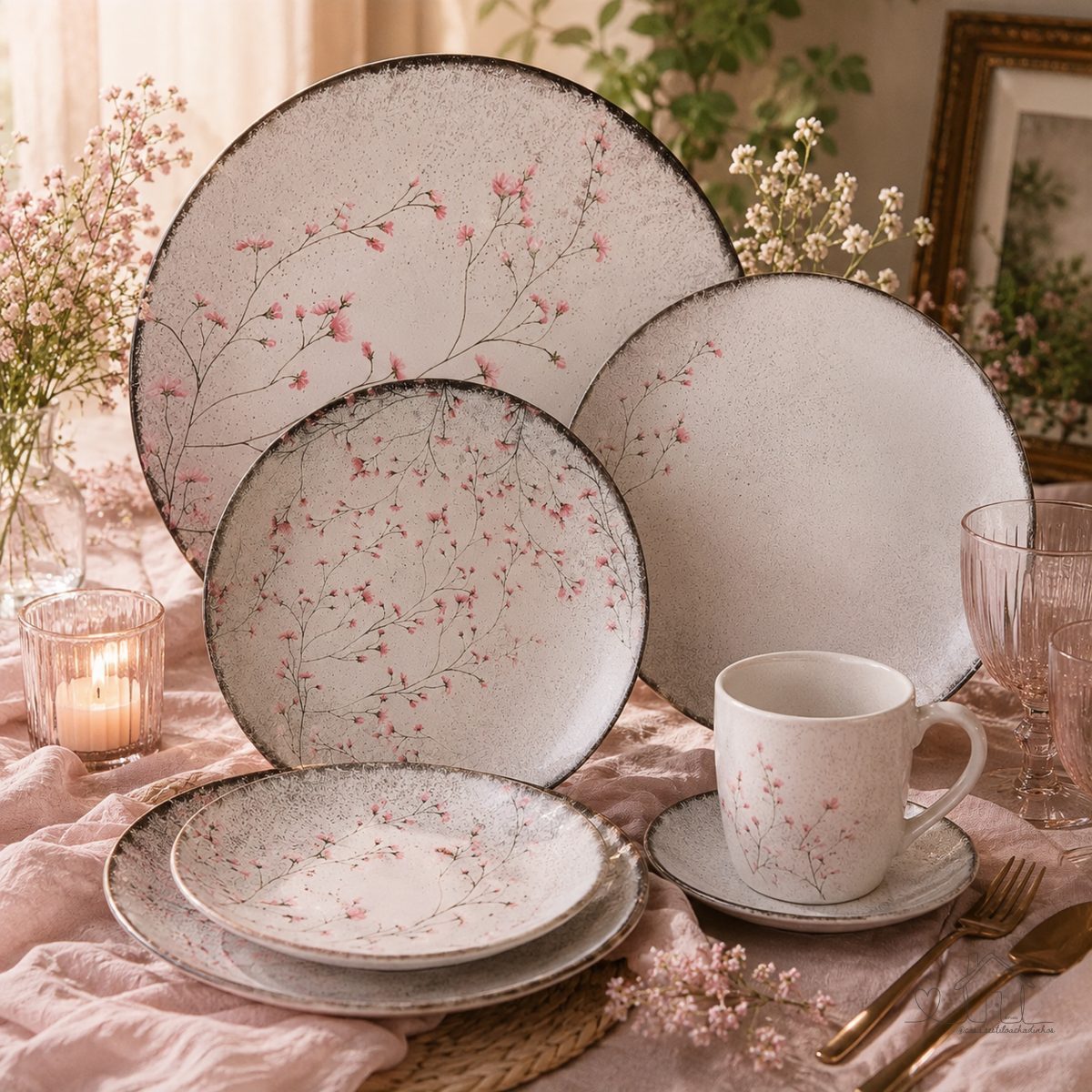 Aparelho de Jantar Tramontina Floralis Porcelana 20 peças