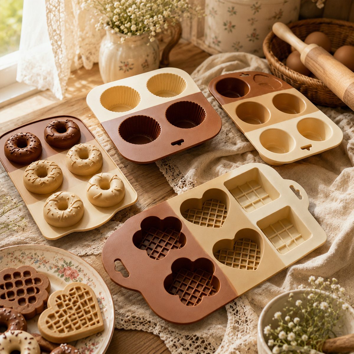 Formas de silicone para biscoitos, doces, sobremesas, chocolates, cupcakes e rosquinhas - 1 forma