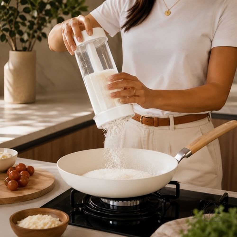 Tapioqueira 2 em 1 | Peneira + Armazenador de Tapioca | Praticidade Sem Sujeira na Cozinha - BARUCH