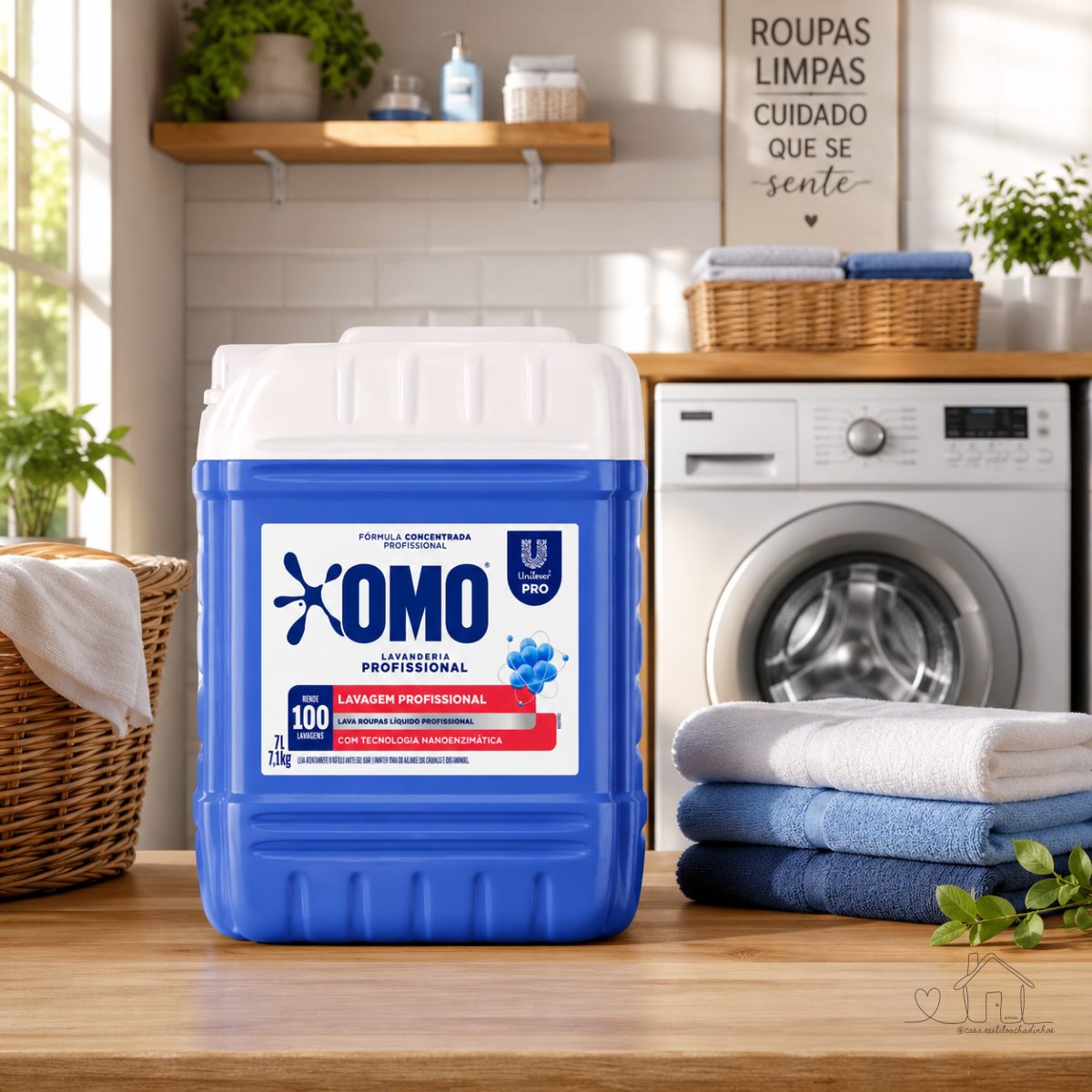 Lava Roupas Lavanderia Pro Líquido 7L Omo