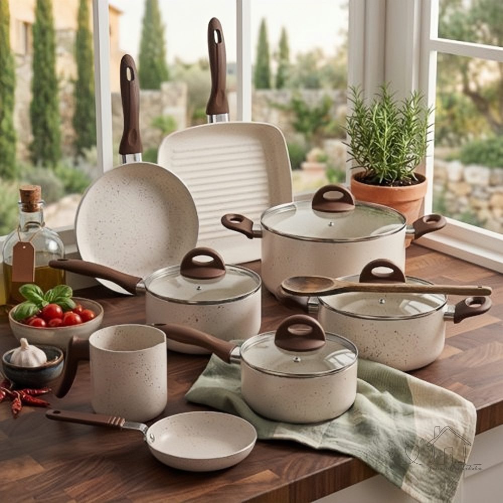 Conjunto de Panelas 8 Peças Ceramic Life Smart Plus Vanilla - Brinox