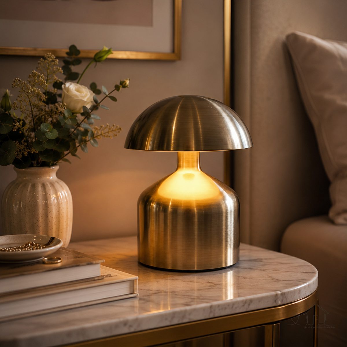 Luminária de Mesa Touch LED Recarregável Dimerizável 3 Cores de Iluminação
