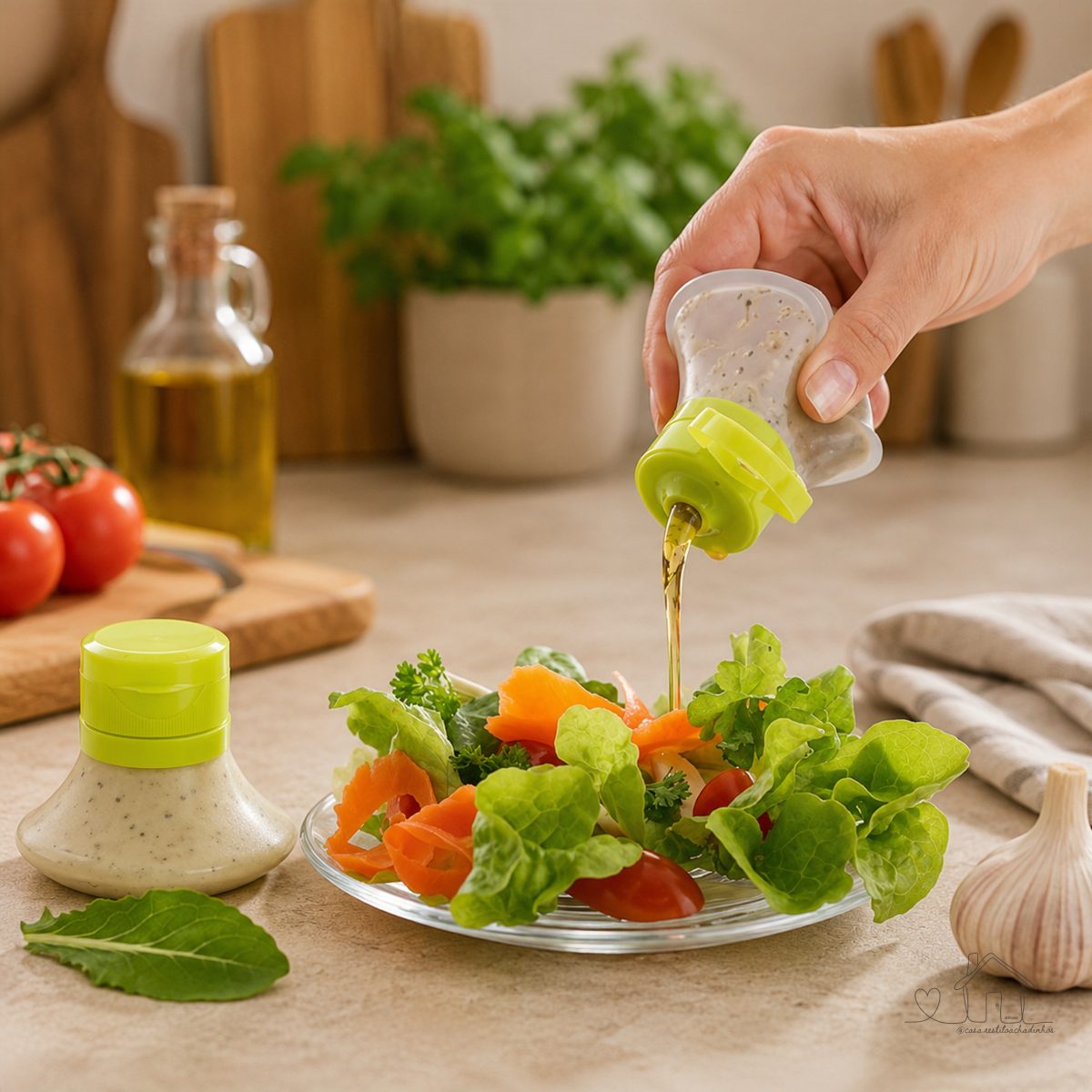 Garrafa Portátil para Molho de Salada