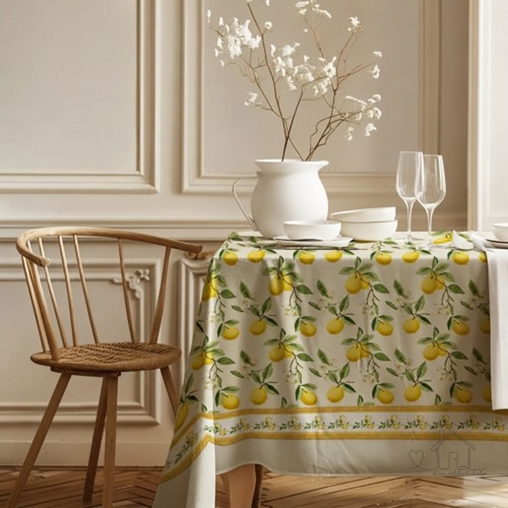 Toalha P/ Mesa de 4 Lugares - Lindas Estampas Digital Limão Siciliano