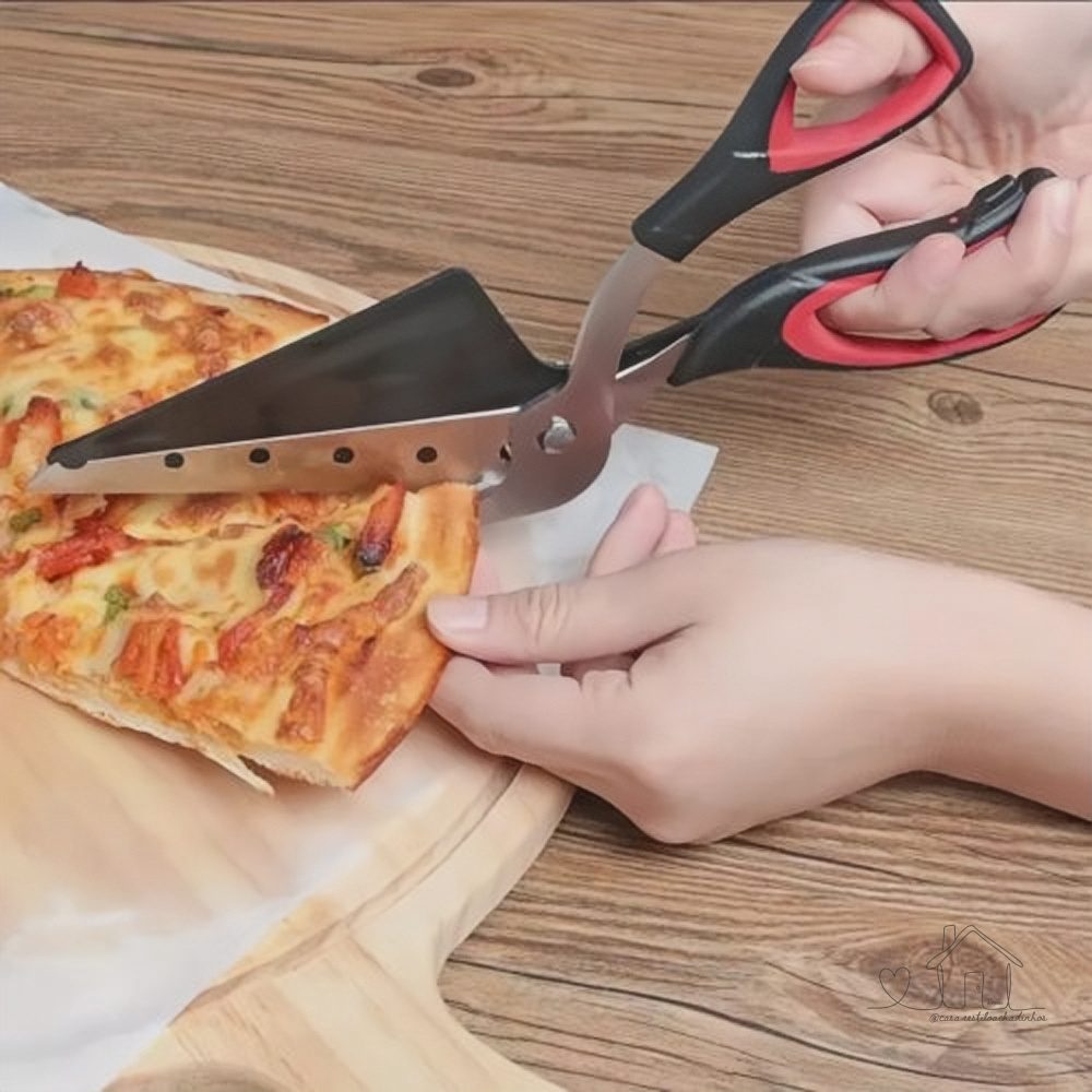 Tesoura Gourmet Kitchen com Espátula Para Pizza