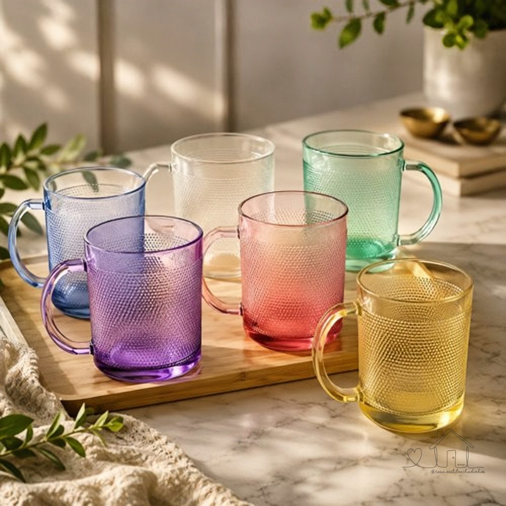 Jogo de Canecas Coloridas para Café com 6 - 200ml