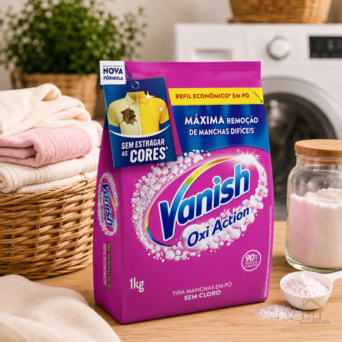 Tira Manchas Vanish Em Pó Multi Power Oxi Action, 1Kg | para Roupas Coloridas