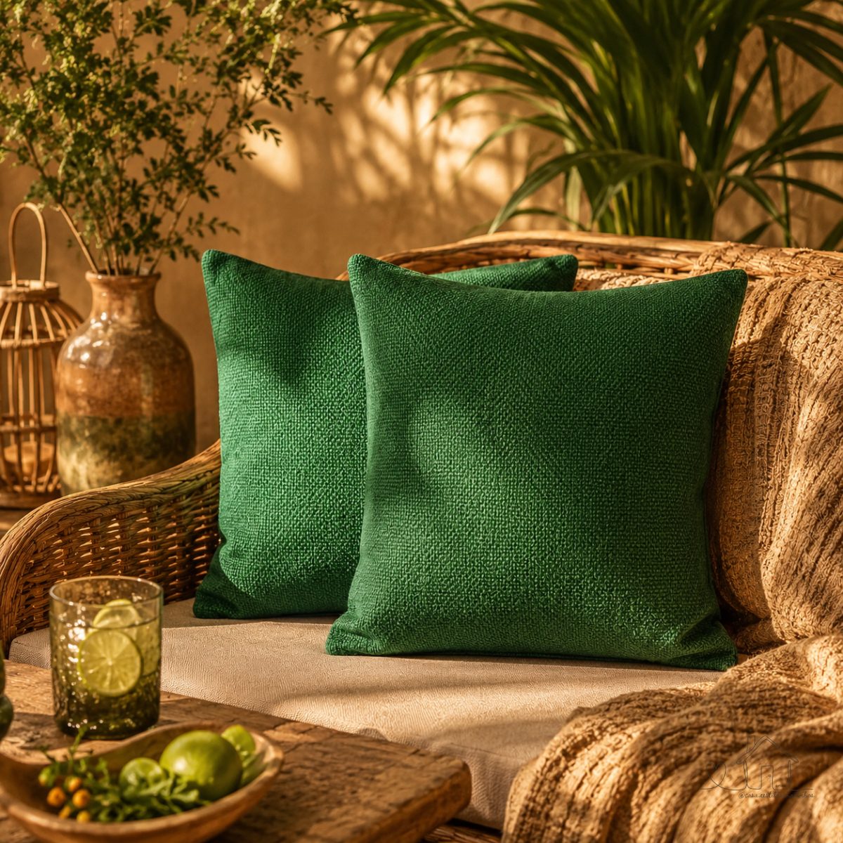 Capa de Almofada em LINHO Premium 45x45cm Zíper Invisível Sofisticada Moderna Alta Qualidade