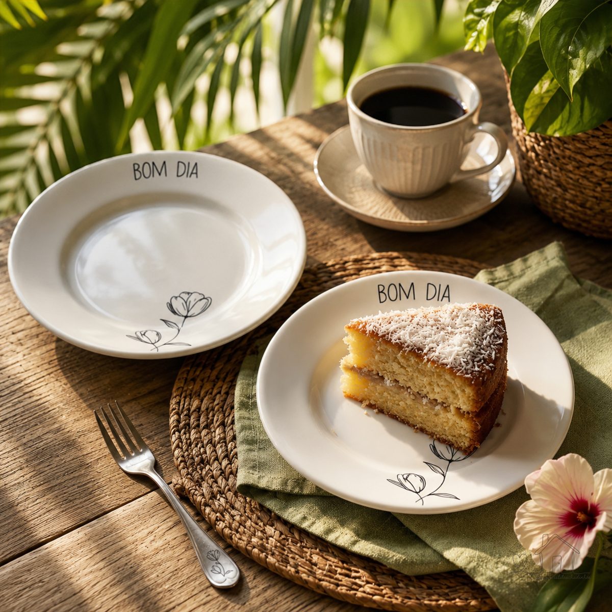 Jogo Prato Sobremesa Porcelana 15cm Tulipa Bom Dia - Mesa Posta - Resistente - 2 unidades