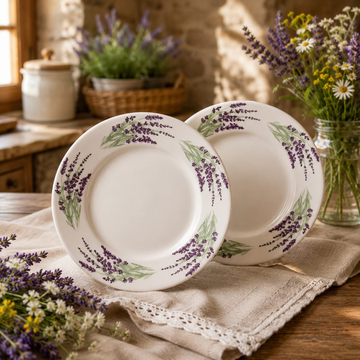 Pratos Sobremesa Porcelana 19cm Lavanda Jogo 3 Peças