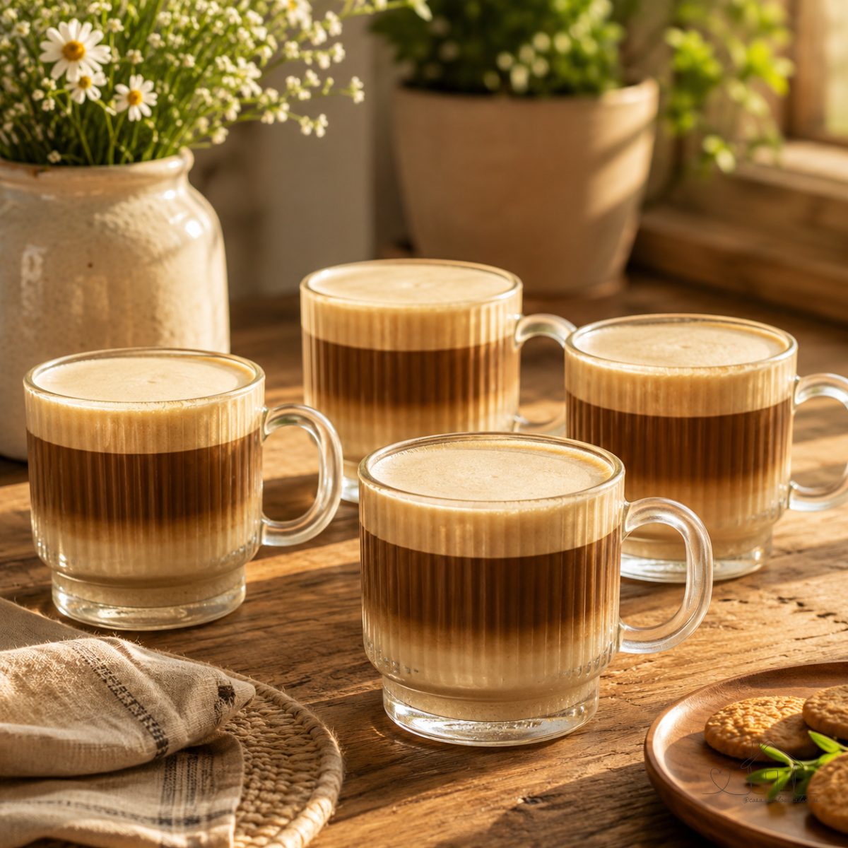Jogo 4 Xícaras em Vidro Graffiato 170ml Canecas de Café Chá