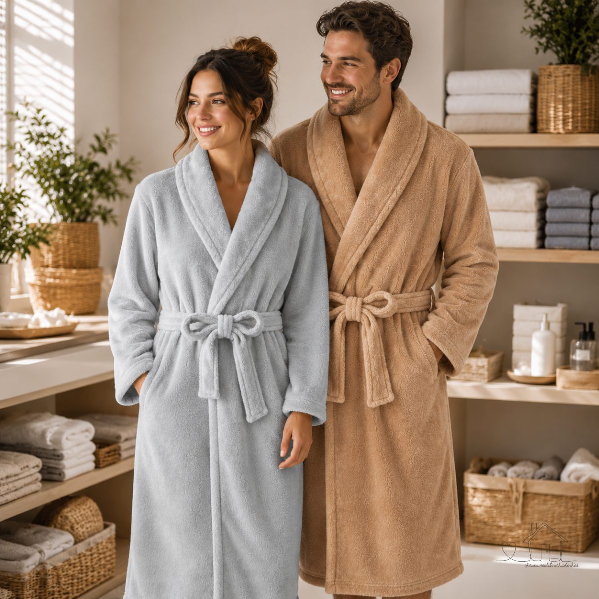 Kit 2 Roupões Plush M ou G Unissex Adulto - Quentinho