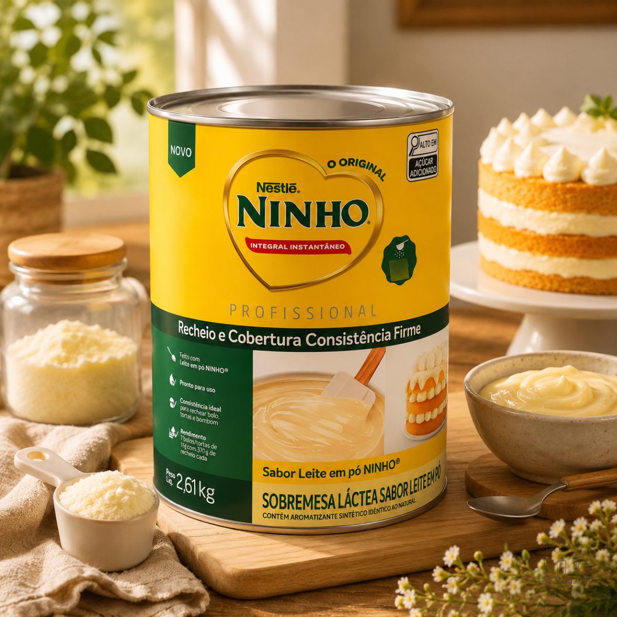 Leite Ninho Nestle Recheio Cobertura Consistencia Firme2.6kg