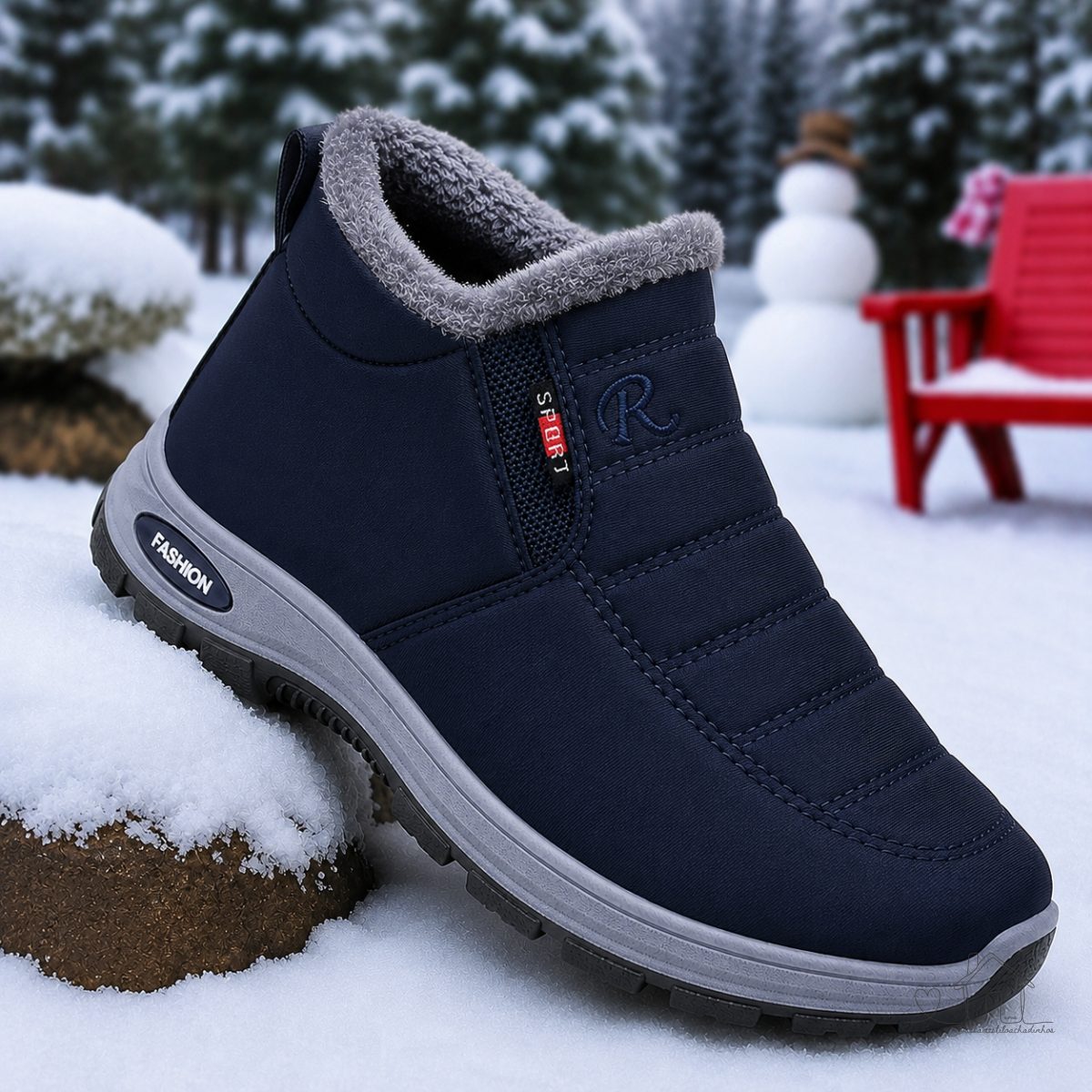 Botas de neve de lã quente, solas antiderrapantes, botas macias e confortáveis