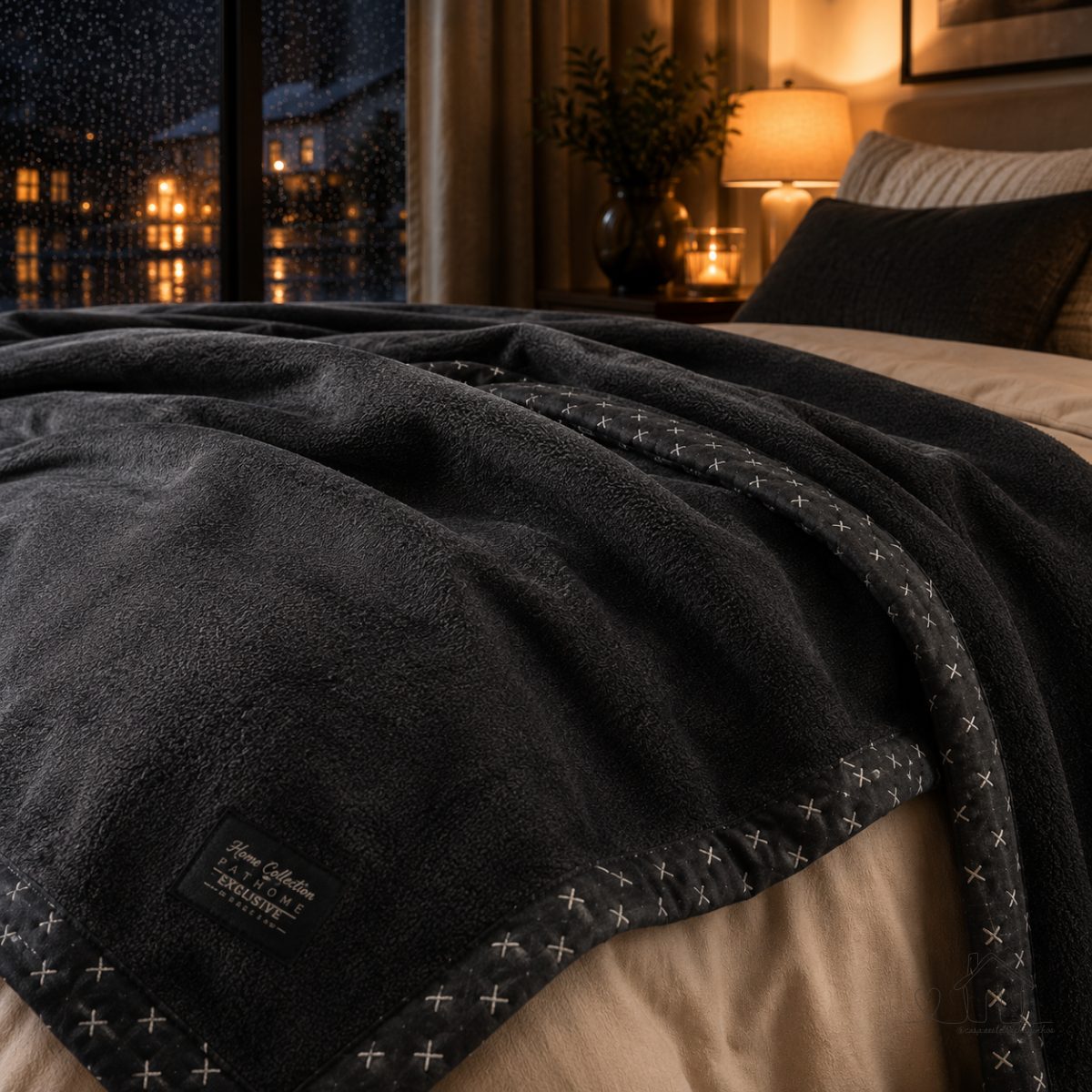Cobertor Queen Kacyumara Liso Blanket 700 2,20x2,40m Preto