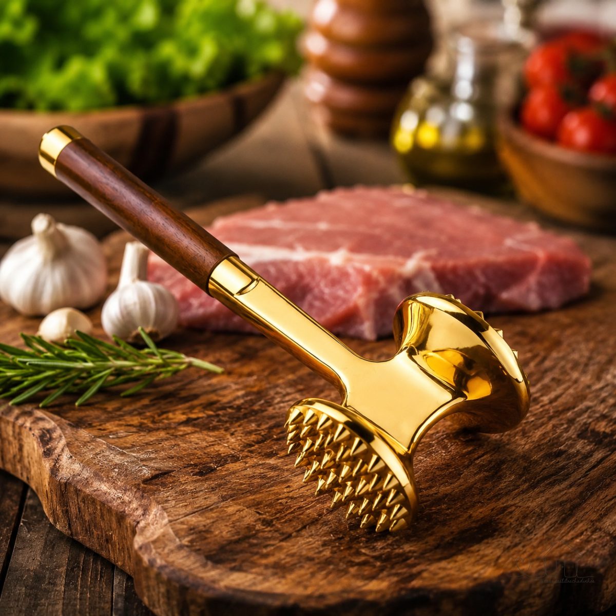 Martelo Amaciador de Carne Aço Inox 22cm