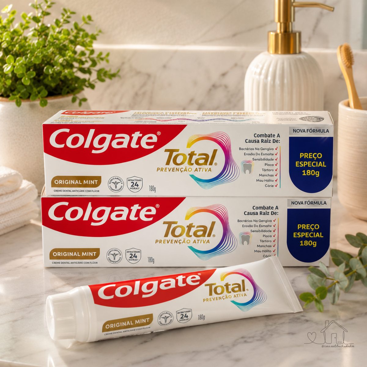 Colgate Creme Dental Total Original Mint 2x180g