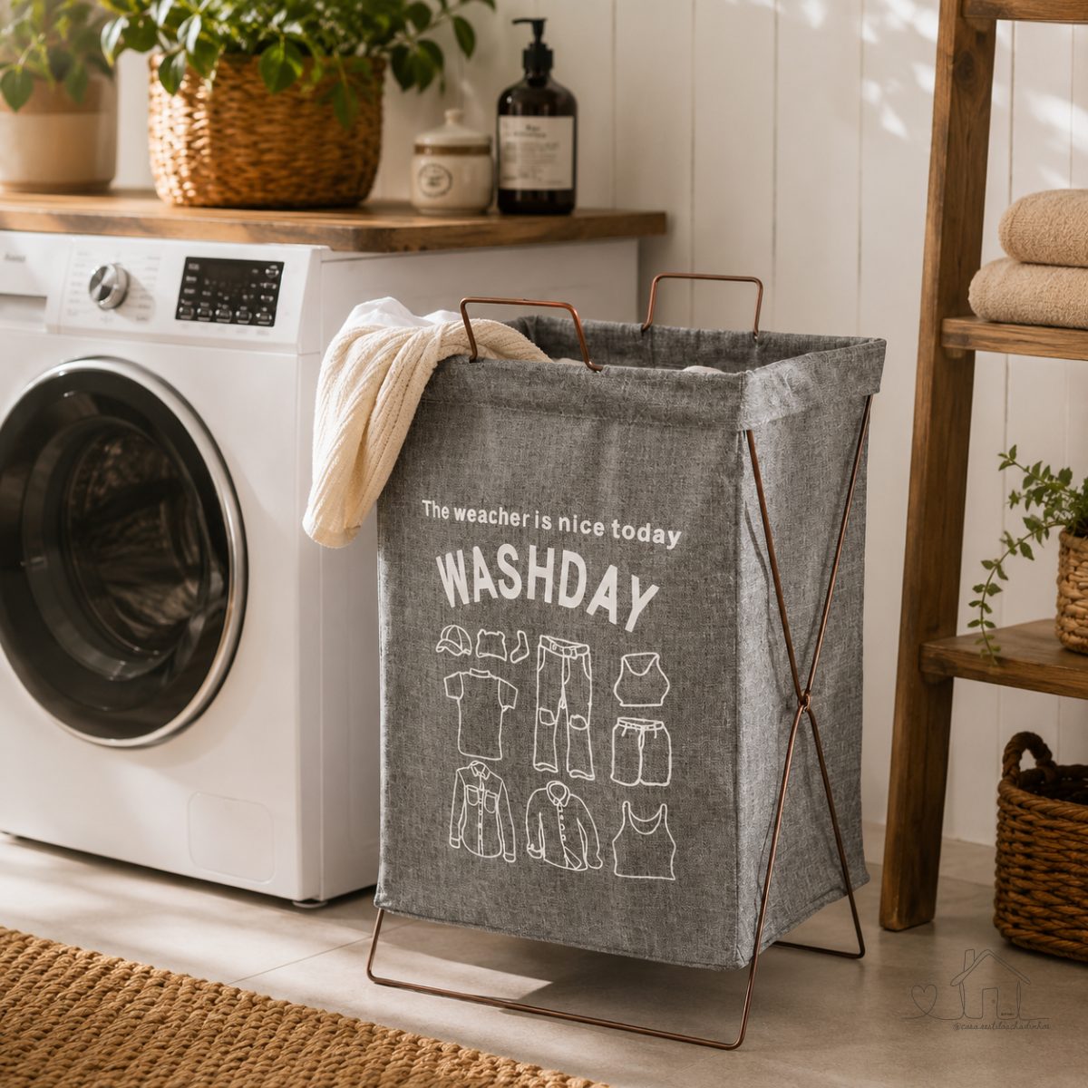 Cesto Retangular Organizador Dobrável Multiuso (Roupa Suja, Brinquedo)
