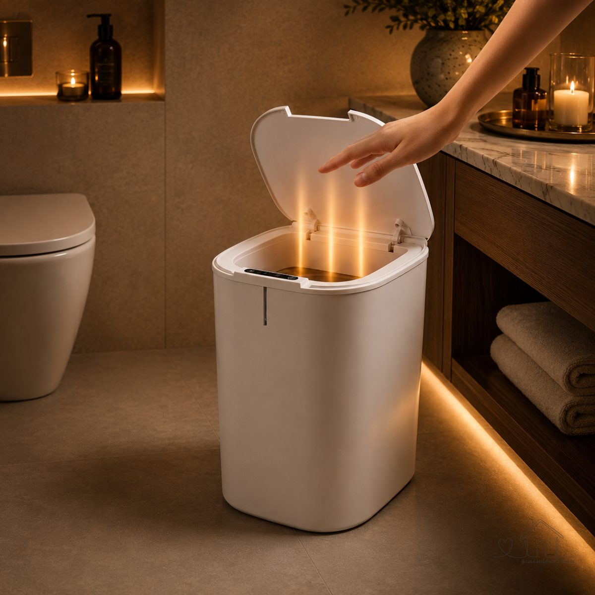 Lixeira Inteligente 16l Sensor Automático Tampa Touch Casa