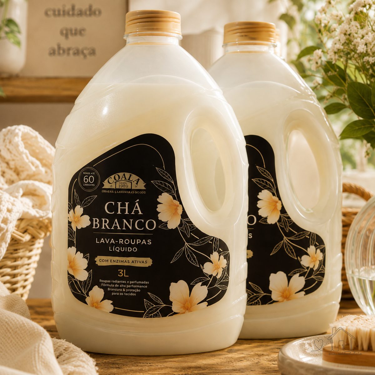 Kit 2 Lava Roupas liquido Coala Laundry Chá Branco 3L