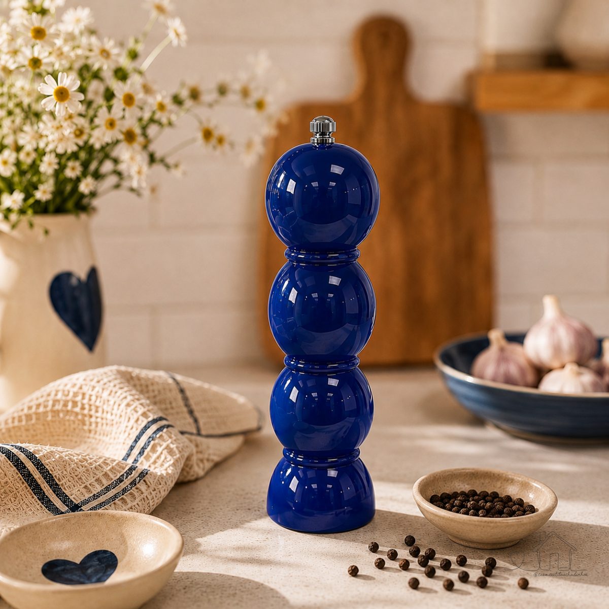Moedor de Pimenta Cozinha em Cor Vibrante (Azul)