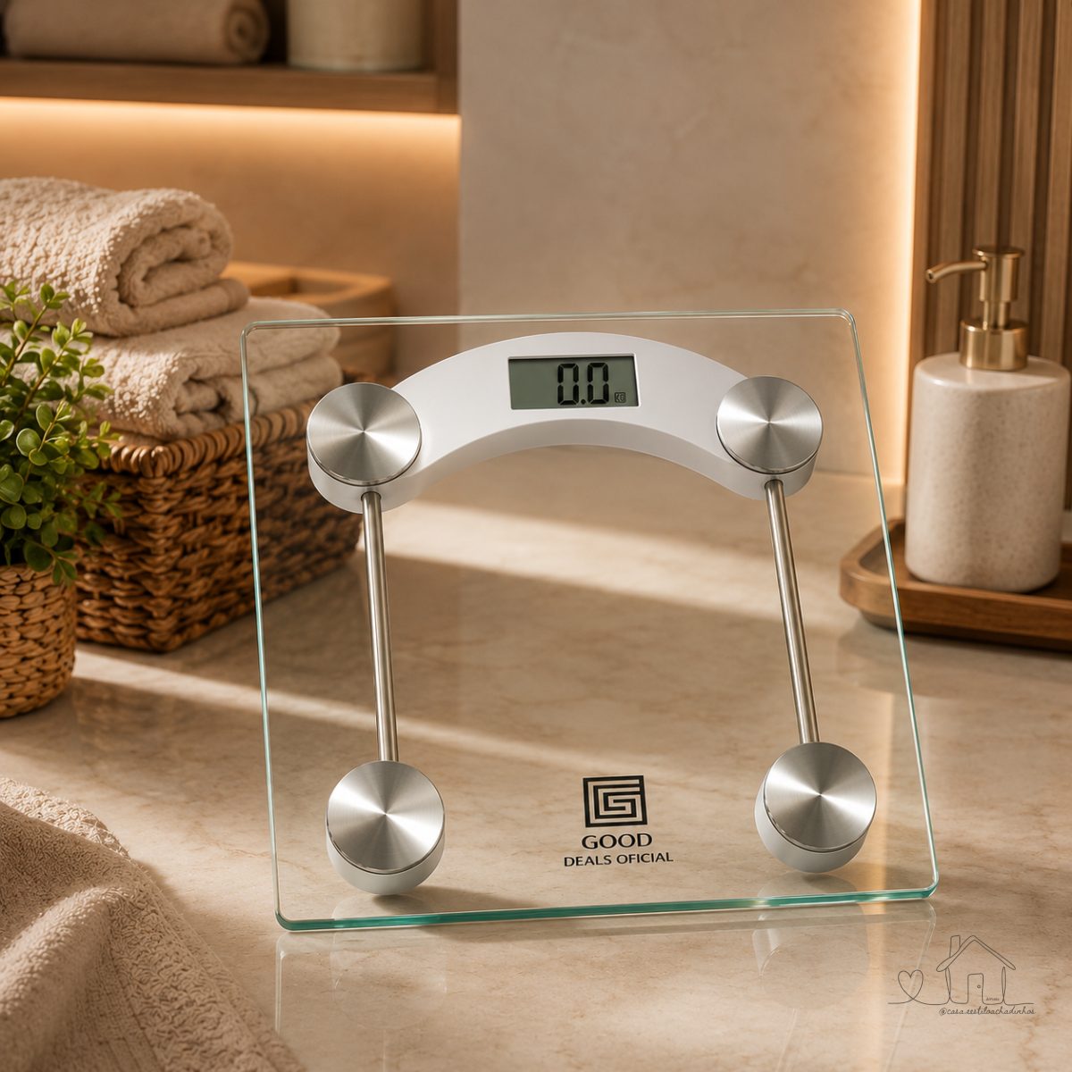 Balança Digital de Vidro Até 180kg Portatil Corporal