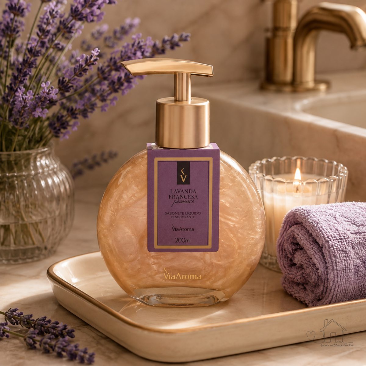 Sabonete Líqui. Desodorante Lavanda Francesa Via Aroma 200ml
