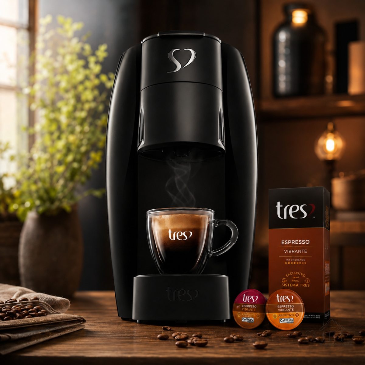 Cafeteira Espresso Três Corações LOV 1250W Máquina de Café Multibebidas Original 127V
