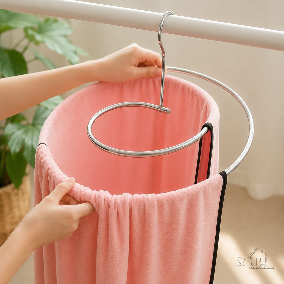 Varal Espiral Inox Secagem Fácil - Cabide Redondo para Lençol