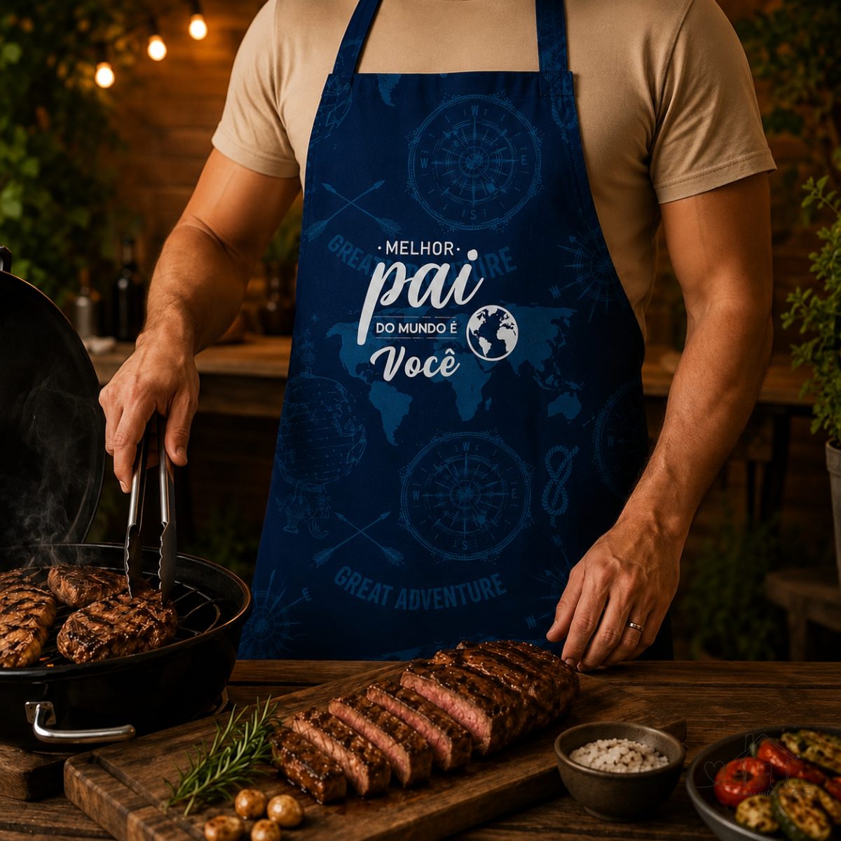 Avental Churrasqueiro Cozinha Presente para Dia dos Pais