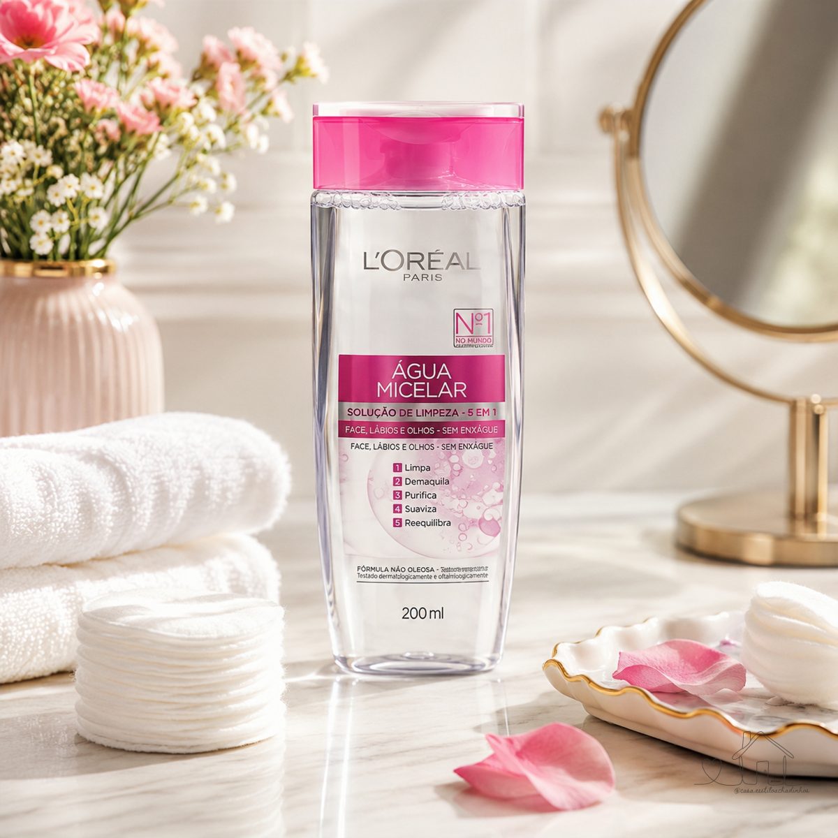 Água Micelar Solução De Limpeza 5 Em 1 L'oréal Paris Todos Os Tipos De Pele
