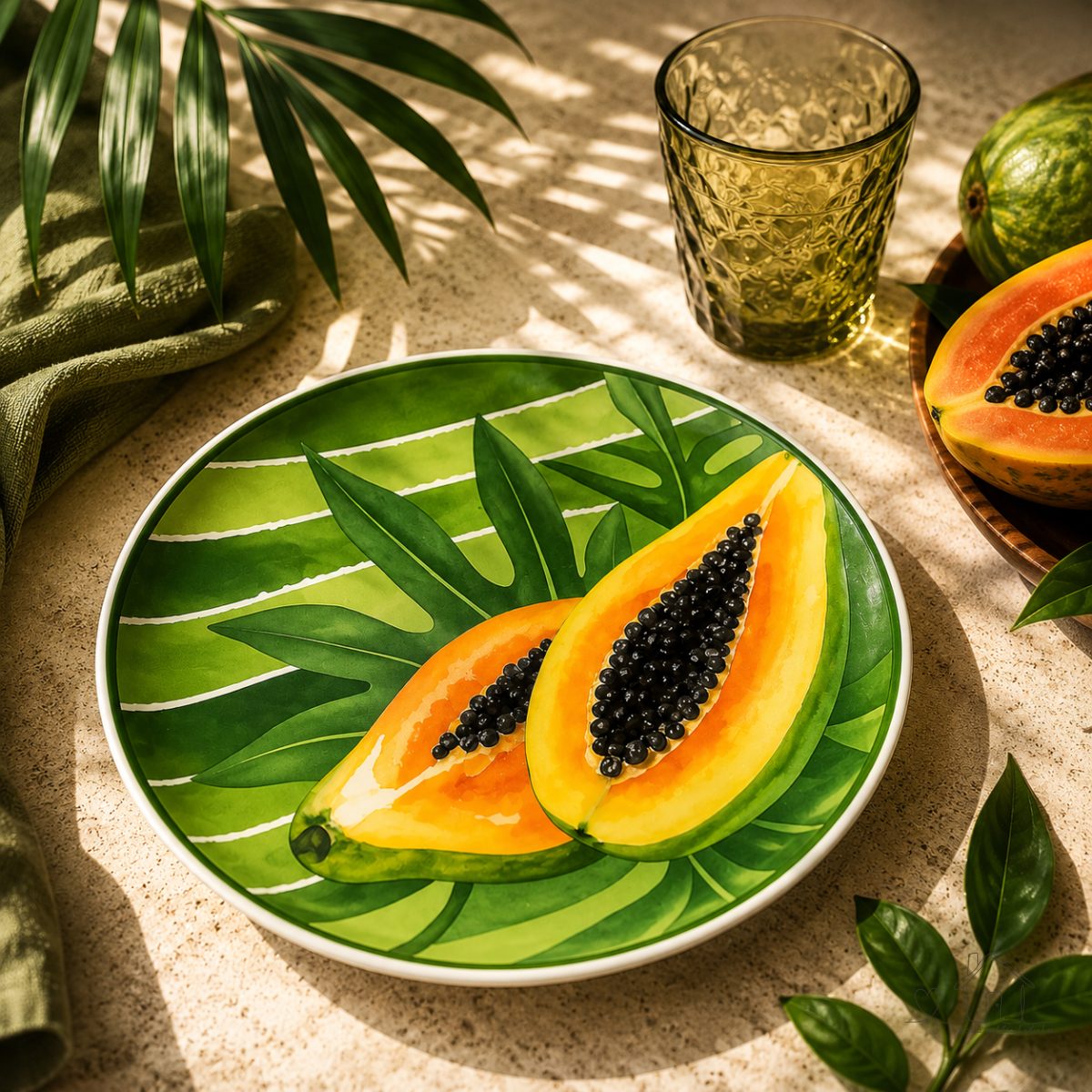 Pratos de Sobremesa Frutas -  Cerâmica SCALLA